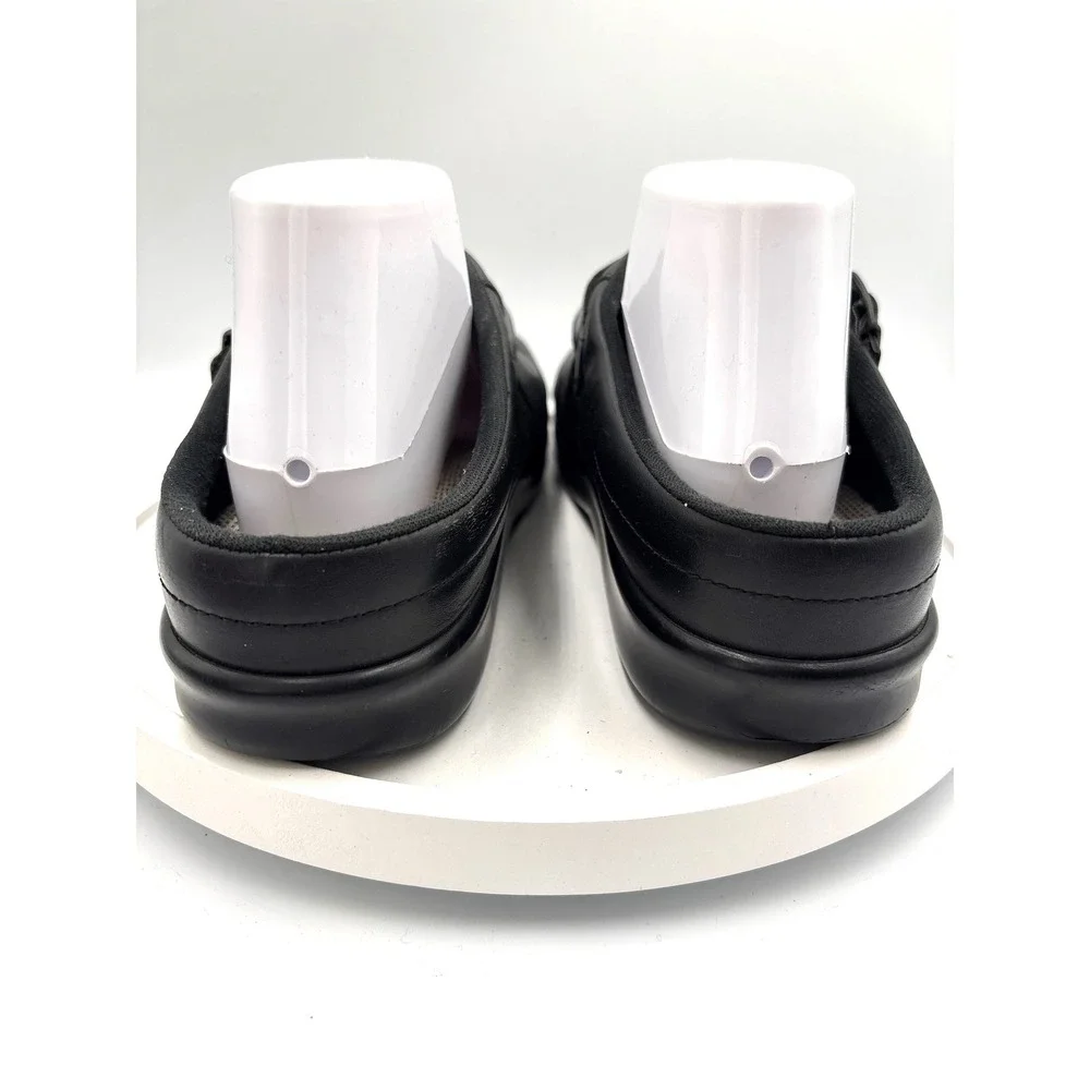 SAS Clogs 9 Men's Black Leather Professional Comfort Buckle Strap Mules 2079